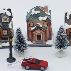 img 1 attached to DIY Christmas Doll Figurine Village Building Set Of 4 - Light Up Your Home With Innodept12!