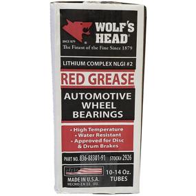 img 1 attached to 🐺 Wolf's Head Red Grease NLGI #2 – Long-lasting Lubricant for Industrial Machinery (Pack of 10 x 14 Oz Tubes)