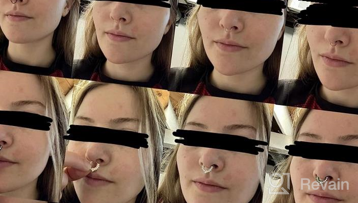 img 1 attached to Non-Pierced Clip On Fake Septum Nose Rings Hoop Faux Piercing Jewelry For Women Men review by Ashley Ray