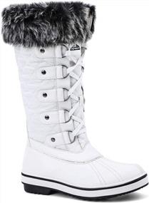 img 4 attached to ALEADER Womens Cold Weather Winter Boots, Waterproof Snow Boots