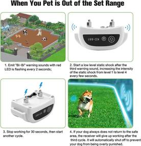 img 1 attached to 🐶 Nobeka Wireless Dog Fence: Effective Pet Containment System with Collar Receiver - Harmless, Waterproof, Rechargeable & Adjustable Control Range of 1640ft