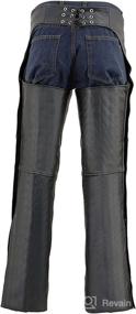 img 3 attached to 🩳 Ultimate Protection and Convenience: Milwaukee Leather LKM5782 Men's Black Leather Chaps with Dual Side Zippered Thigh Pockets