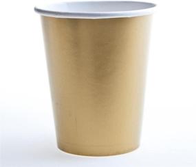 img 1 attached to 10ct Pack of 12oz Gold Paper Cups