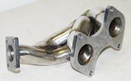 emusa ss stainless steel t4 flange manifold fit for 1993-1996 maz-da rx7 fd3s r1 r2 turbo logo