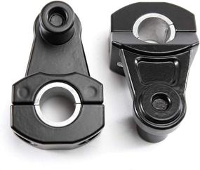 img 3 attached to 🏍️ Enhance Riding Comfort: Evomosa Motorcycle Handlebar Riser - Universal 22mm/28mm Bars Clamp Riser 2 Inch Pivoting (Black)