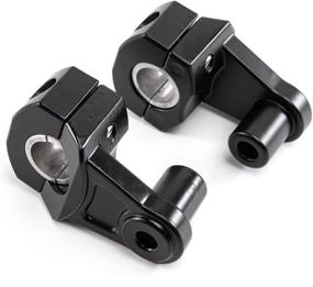 img 1 attached to 🏍️ Enhance Riding Comfort: Evomosa Motorcycle Handlebar Riser - Universal 22mm/28mm Bars Clamp Riser 2 Inch Pivoting (Black)