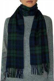 img 1 attached to 🧣 Black Watch Lambswool Tartan Scarf - Essential Men's Accessories and Scarves