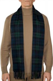 img 2 attached to 🧣 Black Watch Lambswool Tartan Scarf - Essential Men's Accessories and Scarves