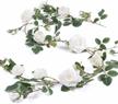 6ft white artificial hanging rose ivy garland fake flower plants for wedding home party garden arrangement decor - veryhome pack of one logo