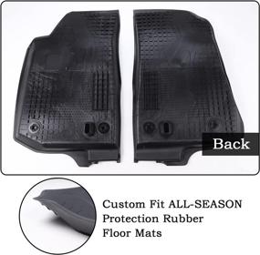 img 3 attached to 🔒 Premium TPE Front and Back Floor Mats for 2018-2021 Jeep Wrangler JLU 4 Door and Gladiator JT - Complete Floor Protection Solution by RT-TCZ