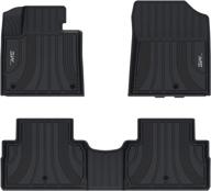 🔥 premium 3w tpe floor mats - all weather custom fit for hyundai sonata 2020-2022 & kia k5 - full set, black (fwd models) логотип