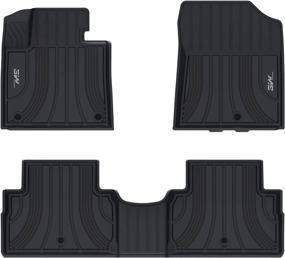 img 4 attached to 🔥 Premium 3W TPE Floor Mats - All Weather Custom Fit for Hyundai Sonata 2020-2022 & Kia K5 - Full Set, Black (FWD Models)