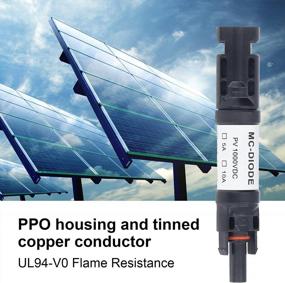 img 2 attached to 20A Solar PV Connector Built-In Anti Backflow Diode Multi Point Connection Snap-In For Wind & Solar Power Parts & Accessories (2Pcs 1000V)