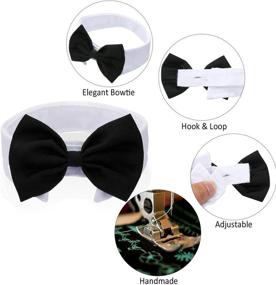 img 2 attached to Stylish 4-Piece Pet Bow Tie Set: Adjustable Neck Ties 🐾 for Small Dogs and Cats - Perfect for Formal Events, Grooming, Parties!