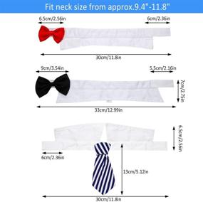 img 3 attached to Stylish 4-Piece Pet Bow Tie Set: Adjustable Neck Ties 🐾 for Small Dogs and Cats - Perfect for Formal Events, Grooming, Parties!