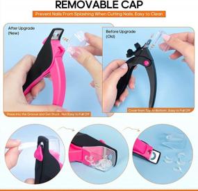 img 2 attached to AORAEM Adjustable Nail Clippers With Nail File, False Nail Cutter Clip Tool Nail Trimmer For Nail Extension Home DIY Pink