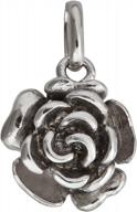 floral sterling silver pendant with rose detailing logo