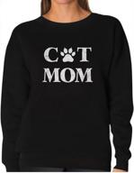 women's cat mom sweatshirt - perfect gift for cat lover logo