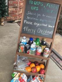 img 5 attached to Vintage A-Frame Chalkboard Sign Stand With Display Shelves - Perfect For Sidewalk Advertising