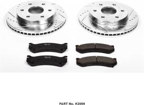 img 2 attached to 🔥 Enhanced Performance Brake Kit: Power Stop K2009 Carbon-Fiber Ceramic Front Brake Pads with Drilled and Slotted Rotors - Ideal for Daily Driving - Z23 Series