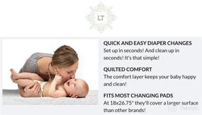 img 4 attached to Premium Quilted Waterproof Changing Pad Liners - 100% Leak-Proof Baby Diaper Mats for Changing Tables & Travel - Large 26.75x18 in Size - 25 Count