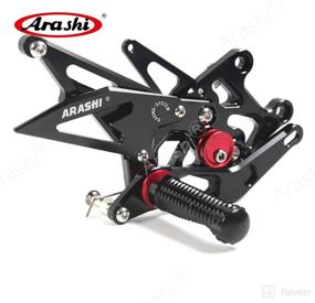 img 1 attached to 🔧 Arashi(Version 2.0) Adjustable Rearsets for HONDA CBR600RR: Improve Performance with ABS Motorcycle Foot Pegs and Footrests