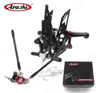 🔧 arashi(version 2.0) adjustable rearsets for honda cbr600rr: improve performance with abs motorcycle foot pegs and footrests logo