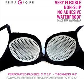 img 1 attached to FEMAGIQUE Silicone Bra Pads Inserts - Waterproof & Perforated A-B Cup For Bathing Suit & Swimming