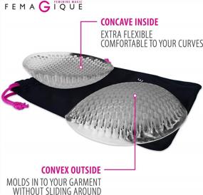 img 2 attached to FEMAGIQUE Silicone Bra Pads Inserts - Waterproof & Perforated A-B Cup For Bathing Suit & Swimming
