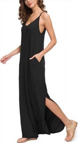 img 3 attached to Maximize Your Summer Style With GRECERELLE Women'S Casual Cami Maxi Dress Featuring Loose Fit And Convenient Pockets For Beach Cover Up And More