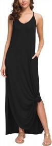 img 2 attached to Maximize Your Summer Style With GRECERELLE Women'S Casual Cami Maxi Dress Featuring Loose Fit And Convenient Pockets For Beach Cover Up And More