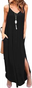 img 4 attached to Maximize Your Summer Style With GRECERELLE Women'S Casual Cami Maxi Dress Featuring Loose Fit And Convenient Pockets For Beach Cover Up And More