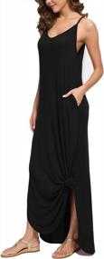 img 1 attached to Maximize Your Summer Style With GRECERELLE Women'S Casual Cami Maxi Dress Featuring Loose Fit And Convenient Pockets For Beach Cover Up And More