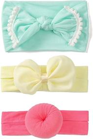 img 4 attached to Floral Headbands Set Donut Bowknot Diamond