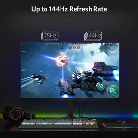img 3 attached to 🖥️ Fiodio Adjustable Free Tearing C2B2G 22" Computer Monitor: 1920X1080P, 144Hz, Sync, Flicker-Free, Frameless, Tilt adjustment