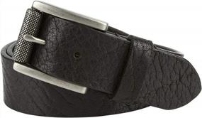 img 2 attached to Authentic American-Made Vintage Leather Belt With Roller Buckle For A Classic Casual Look: 1 1/2" Wide