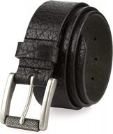 authentic american-made vintage leather belt with roller buckle for a classic casual look: 1 1/2" wide logo