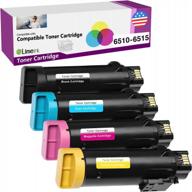 limeink 4-pack high yield laser toner cartridges for xerox phaser 6510 workcentre 6515 printer (6515/dn, 6515/dni, 6510/dn, dni) - new chip [1 black, 1 cyan, 1 magenta, 1 yellow] logo