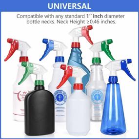 img 3 attached to 6 Pack Universal Spray Bottle Replacement Nozzle, Mist & Stream Trigger Sprayer For 16Oz 24Oz 32Oz Bottles, Heavy Duty Mister Head Part W/ 10.2 Inch Tube For Cleaning Solutions, Car Detailing