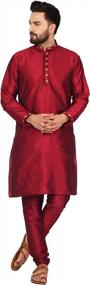 img 4 attached to Men'S Art Silk Kurta Pajama Set - Perfect For Ethnic Indian Parties!