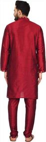 img 3 attached to Men'S Art Silk Kurta Pajama Set - Perfect For Ethnic Indian Parties!