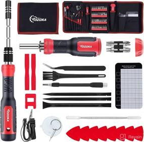 img 4 attached to ⚙️ VOZOKA Precision Screwdriver Set 193 in 1: Professional Repair Tool Kit for iPhone, iPad, MacBook, Laptop, PC, Tablet, PS4, Xbox & Game Consoles – Red