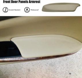 img 3 attached to Beige Vinyl Lid Pad Cover Replacement For 2008-2012 Honda Accord Sedan Auto - ABIGAIL Front Door Panels Armrest