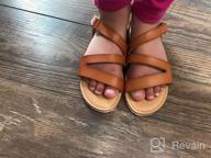 img 1 attached to Summer Flat Shoes For Girls: Festooned Princess Open Toe Sandals With Adjustable Straps review by Kenji Townsend