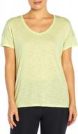 comfortably chic: marika women's audrey v-neck t-shirt with short sleeves logo