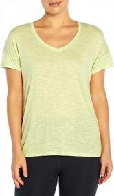 img 4 attached to Comfortably Chic: Marika Women'S Audrey V-Neck T-Shirt With Short Sleeves