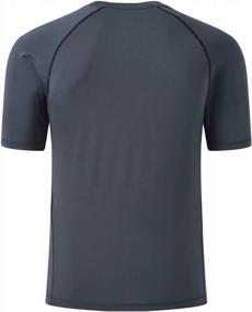 img 3 attached to Stay Protected In Style With Men'S UPF 50+ Short Sleeve Swim Shirts