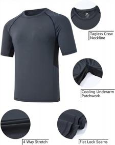 img 2 attached to Stay Protected In Style With Men'S UPF 50+ Short Sleeve Swim Shirts