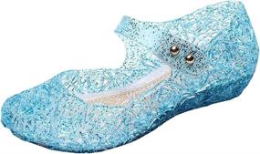 img 4 attached to 👑 Vokamara Toddler Girls' Sandals - Princess Cosplay Shoes with Flats