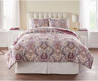 brylanehome 3 piece microfiber comforter set paisley bedding - king, lavender purple logo